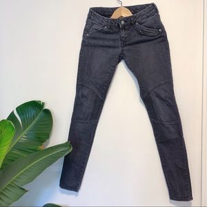 Grey moto lowrise legging jeans